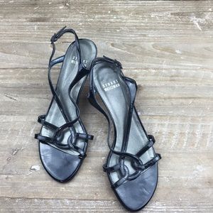 Stuart weitzman Black Kitten Heel Sandals size 6